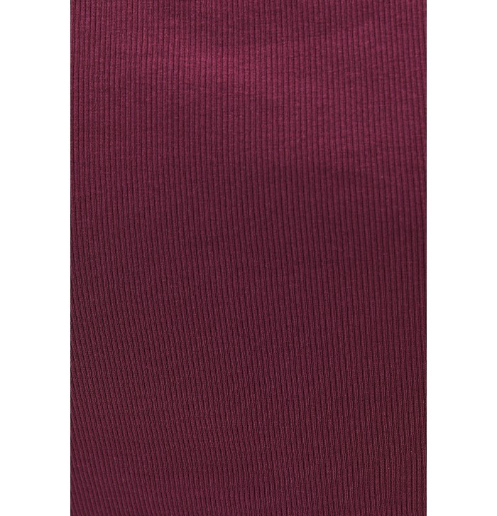 Mor Pamuklu Bot Yaka Tişört